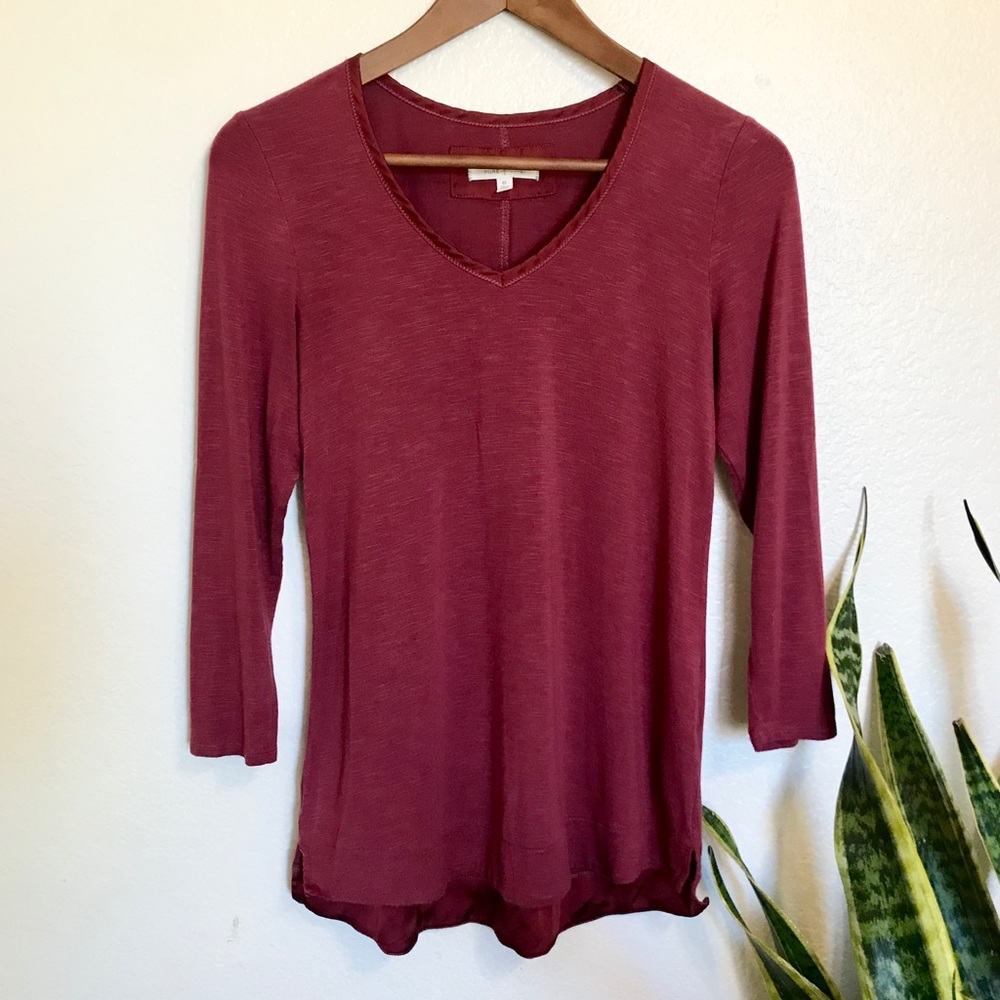 🌟ANTHROPOLOGIE🌟// Pure + Good Satin Trim Tunic